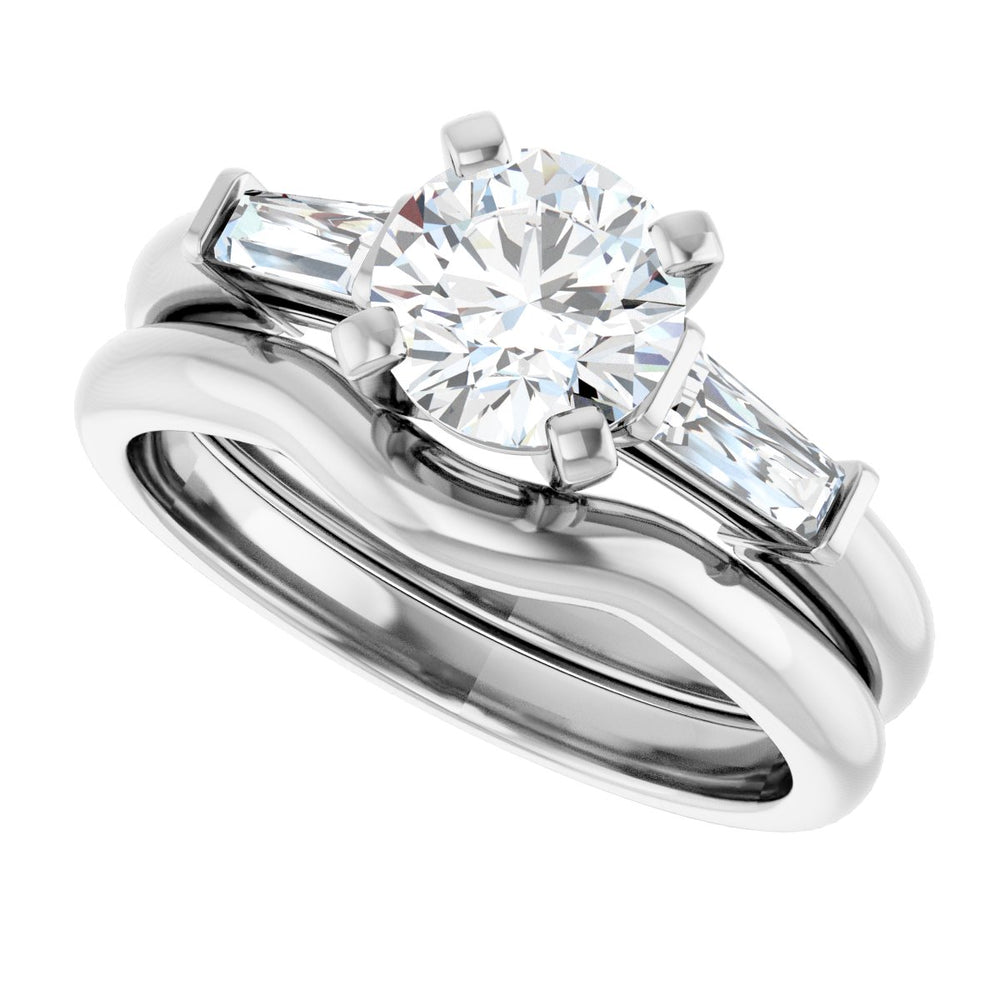 
                  
                    14K White Round 1 ct Engagement Ring
                  
                