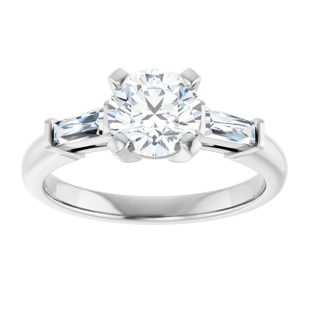 
                  
                    14K White Round 1 ct Engagement Ring
                  
                