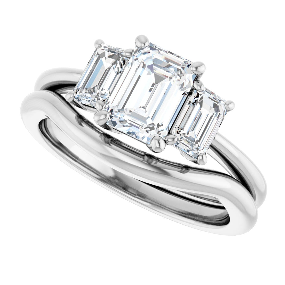 
                  
                    14K White Emerald 1 ct Engagement Ring
                  
                