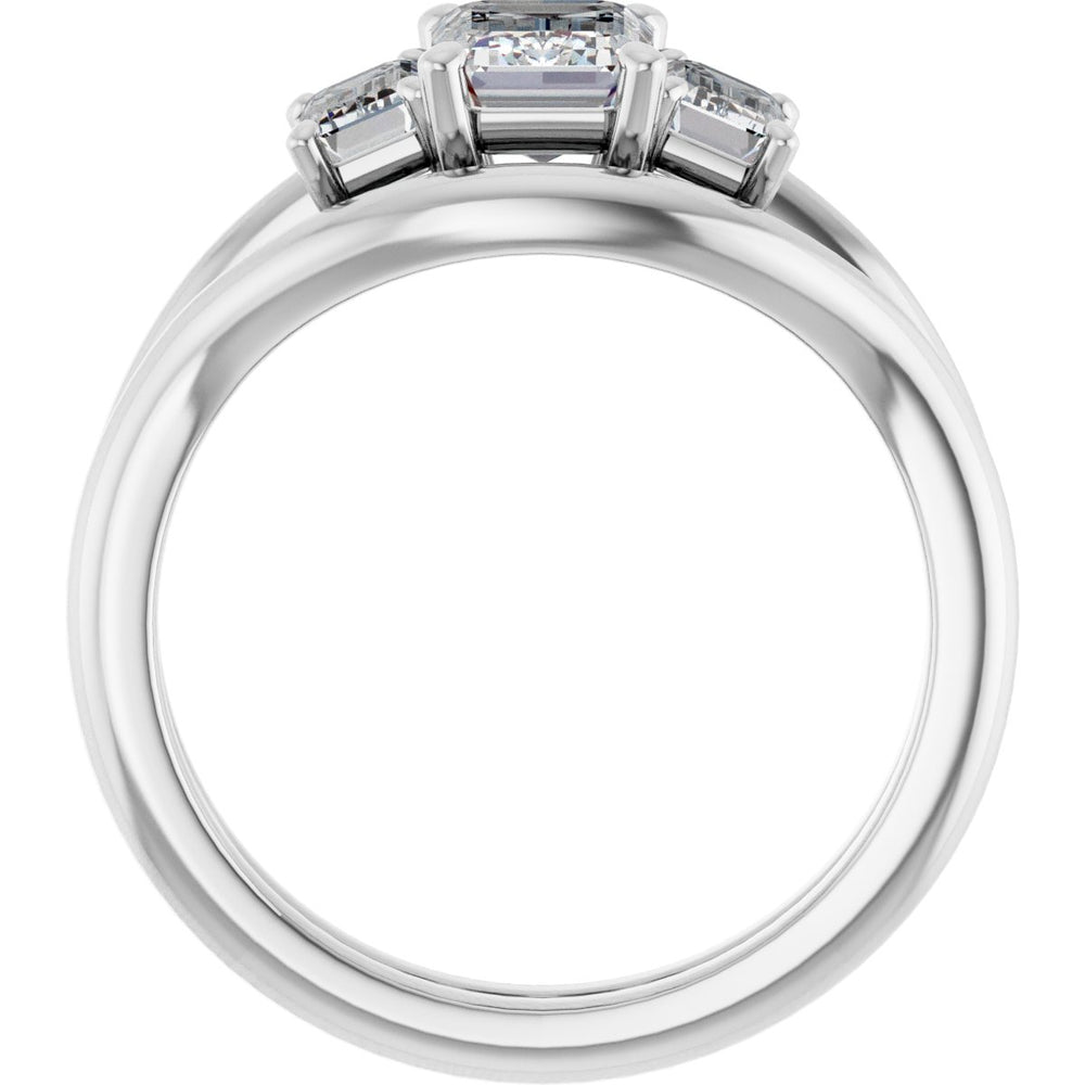 
                  
                    14K White Emerald 1 ct Engagement Ring
                  
                