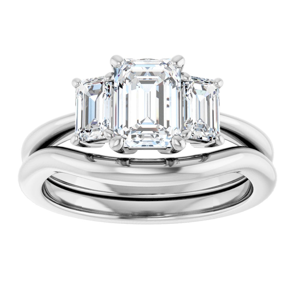 
                  
                    14K White Emerald 1 ct Engagement Ring
                  
                