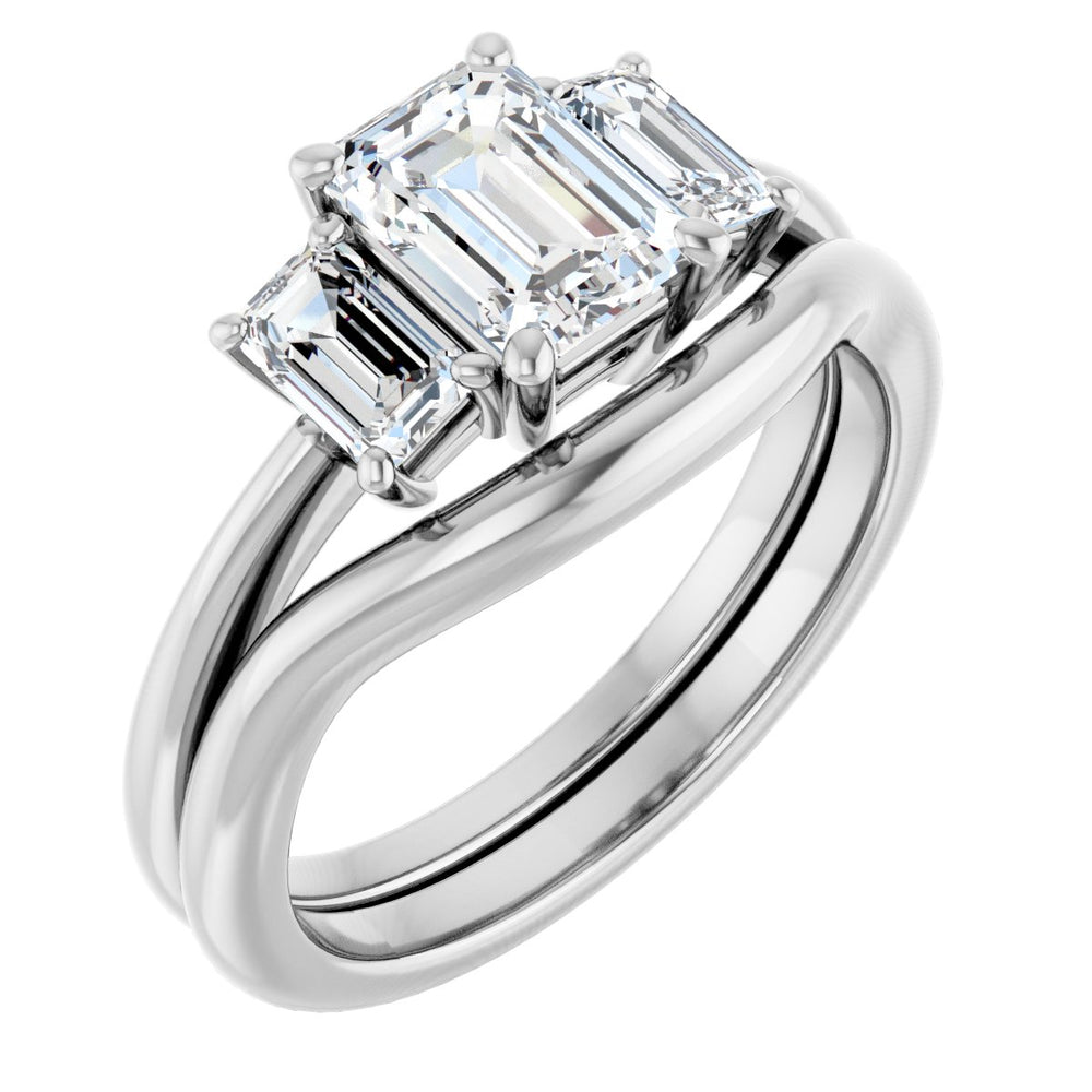 
                  
                    14K White Emerald 1 ct Engagement Ring
                  
                