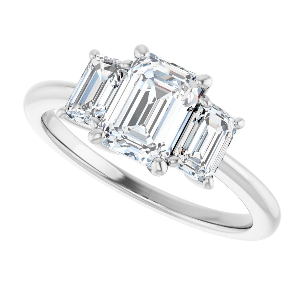 
                  
                    14K White Emerald 1 ct Engagement Ring
                  
                