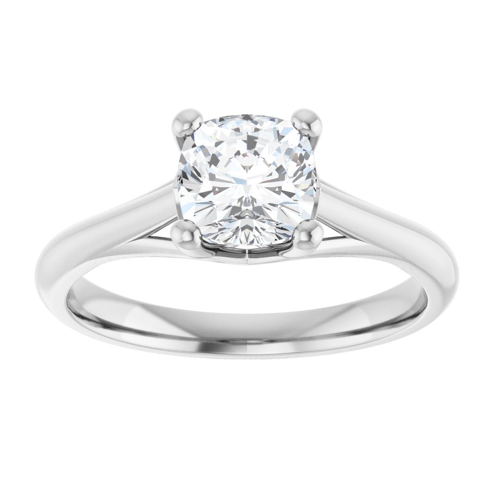 
                  
                    14K White Cushion 1 1/4 ct Engagement Ring
                  
                