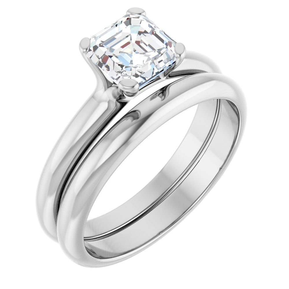
                  
                    14K White Asscher 1 1/4 ct Engagement Ring
                  
                