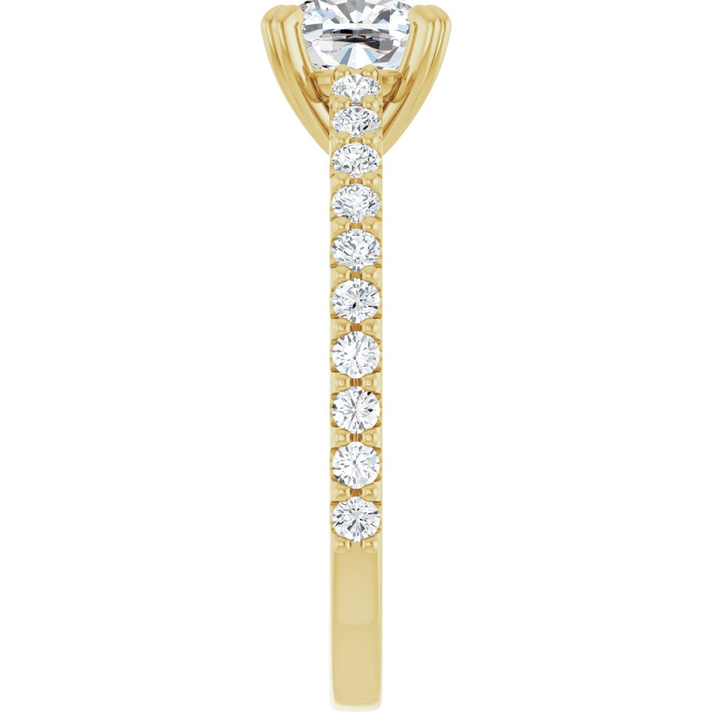 
                  
                    14K Yellow Cushion 1 1/4 ct Engagement Ring
                  
                