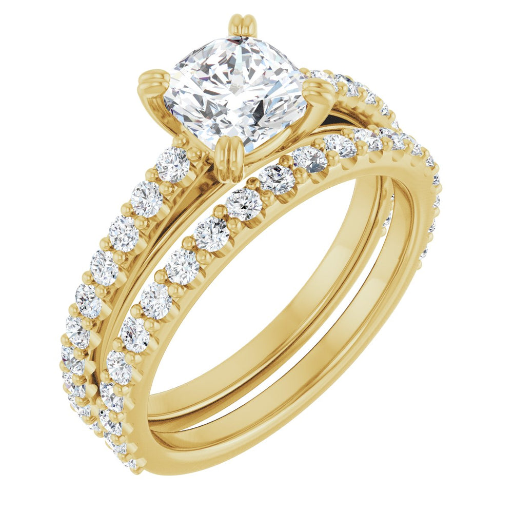 
                  
                    14K Yellow Cushion 1 1/4 ct Engagement Ring
                  
                
