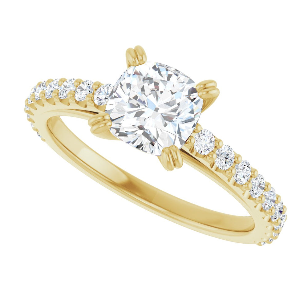 
                  
                    14K Yellow Cushion 1 1/4 ct Engagement Ring
                  
                
