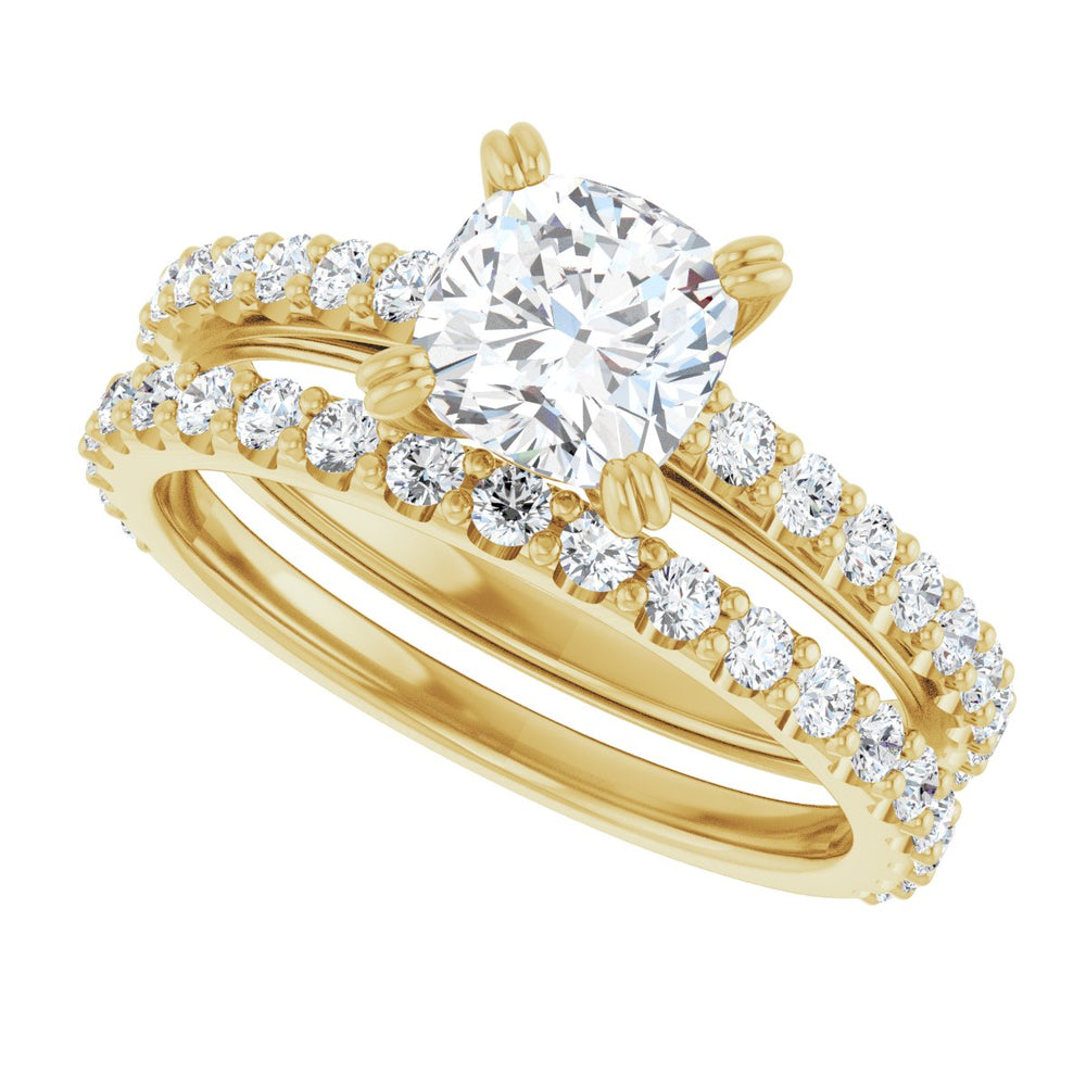 
                  
                    14K Yellow Cushion 1 1/4 ct Engagement Ring
                  
                