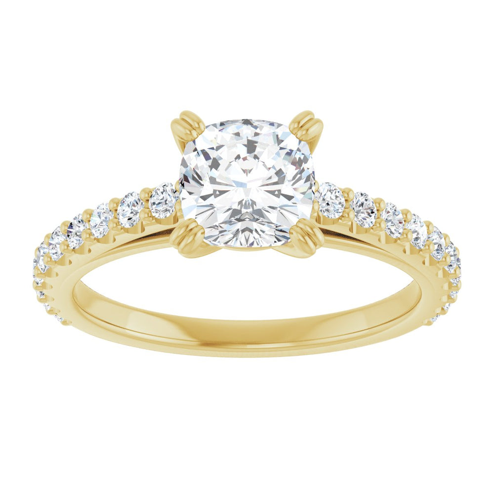 
                  
                    14K Yellow Cushion 1 1/4 ct Engagement Ring
                  
                