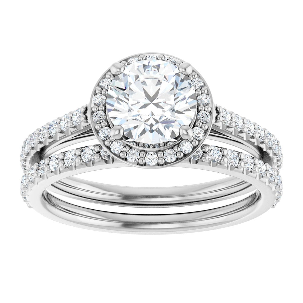 
                  
                    14K White Round 1 ct Engagement Ring
                  
                
