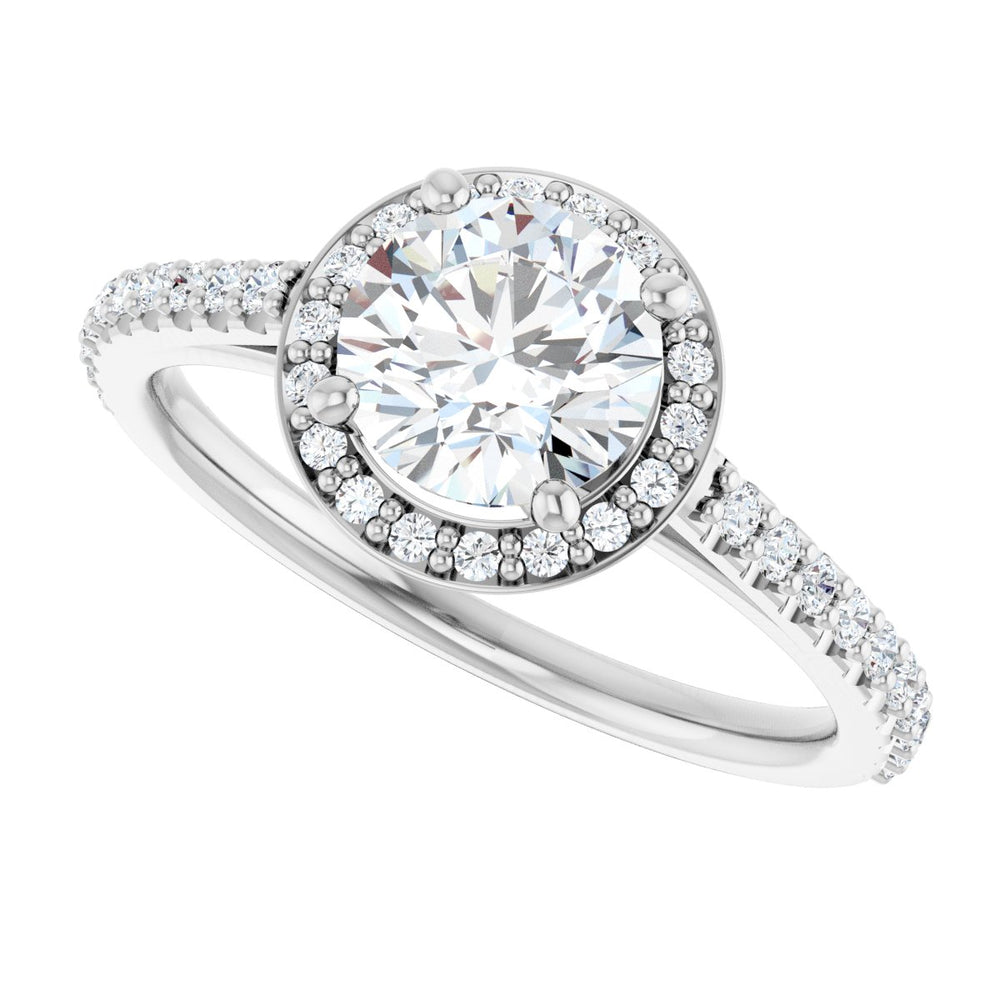
                  
                    14K White Round 1 ct Engagement Ring
                  
                