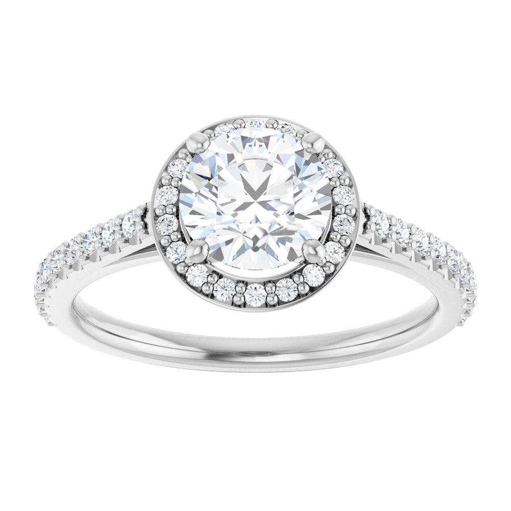 
                  
                    14K White Round 1 ct Engagement Ring
                  
                