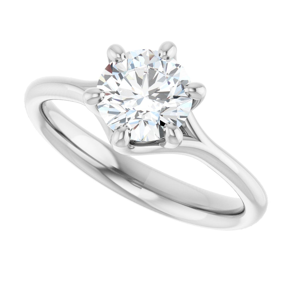 
                  
                    14K White Round 1 ct Engagement Ring
                  
                