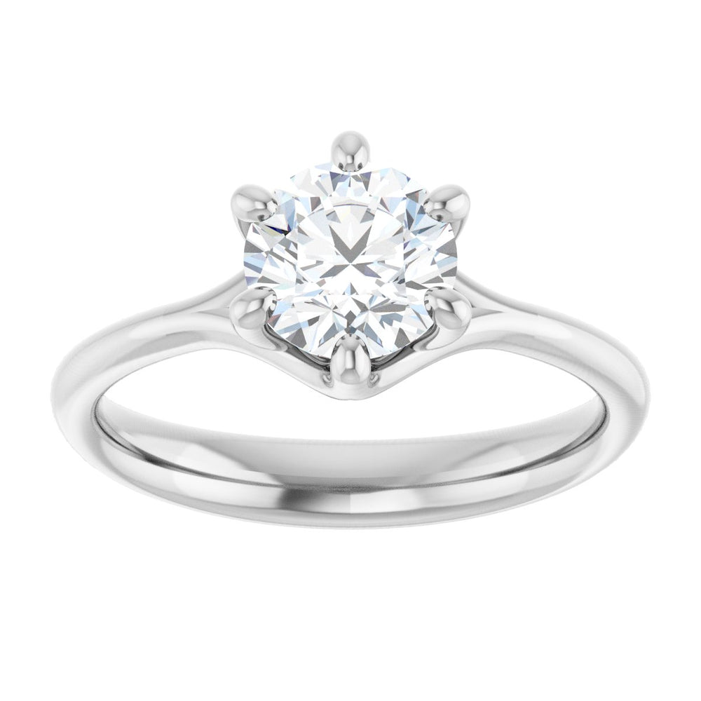 
                  
                    14K White Round 1 ct Engagement Ring
                  
                
