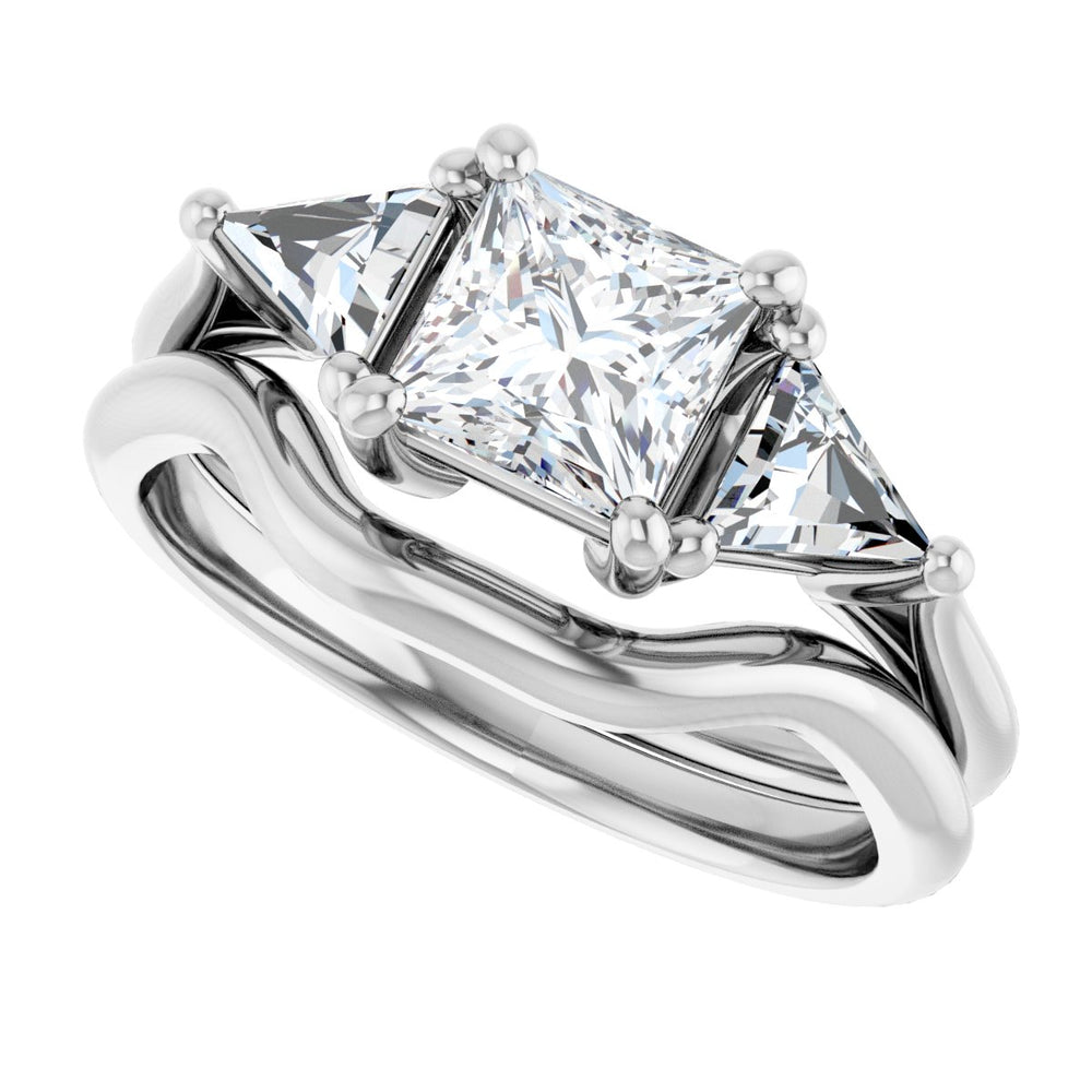 
                  
                    14K White Square 1 ct Engagement Ring
                  
                