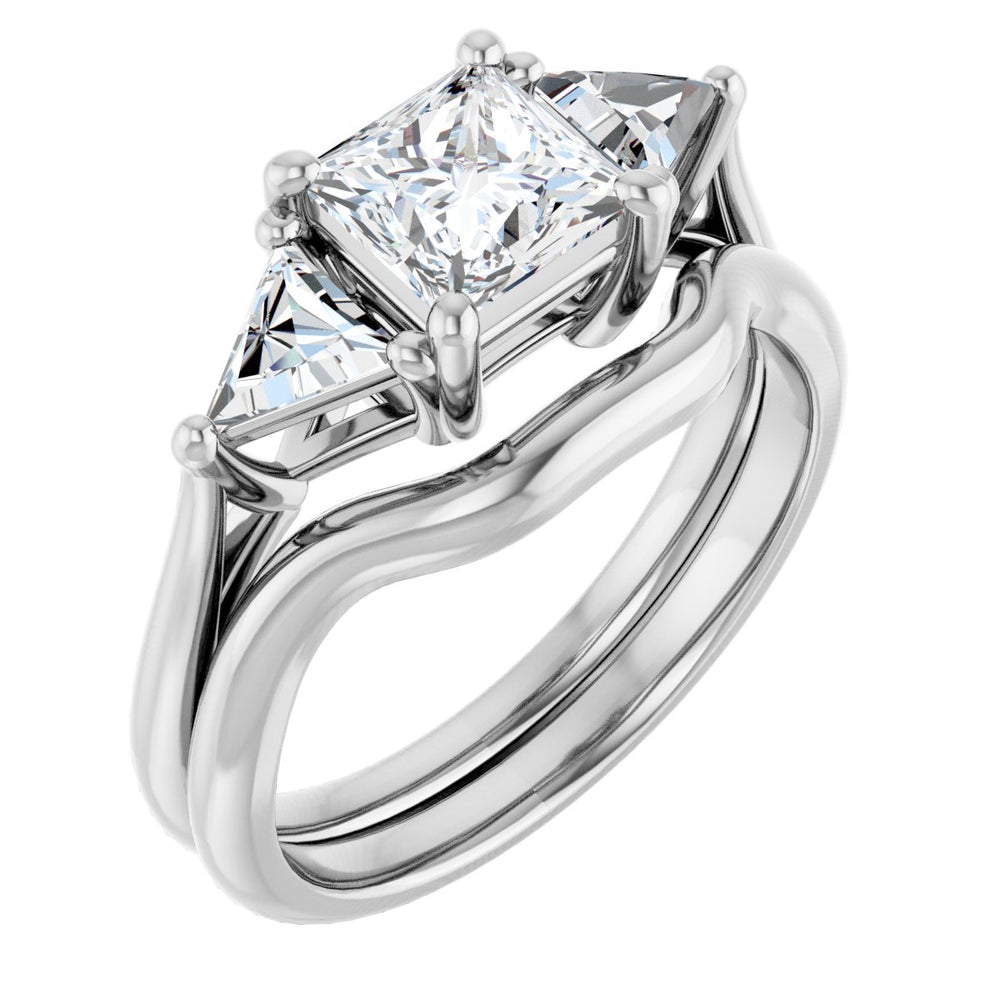 
                  
                    14K White Square 1 ct Engagement Ring
                  
                
