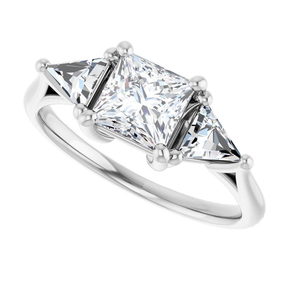 
                  
                    14K White Square 1 ct Engagement Ring
                  
                