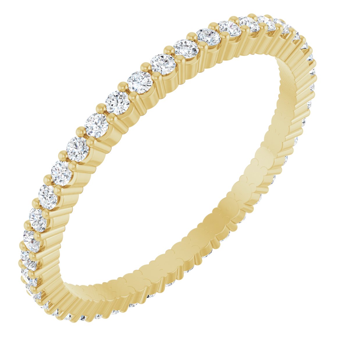 14K Yellow Gold 3/8 CTW Natural Diamond Eternity Band