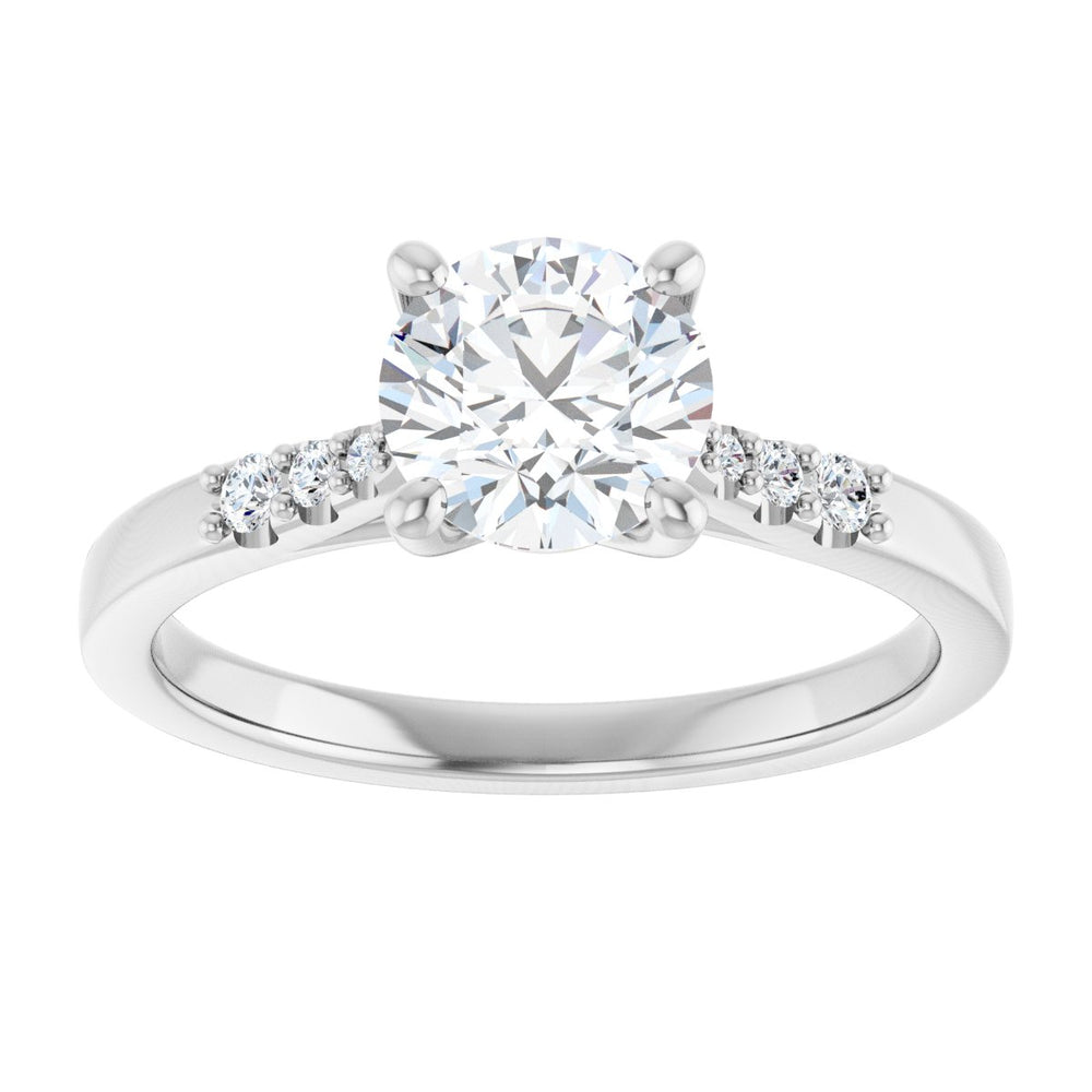 
                  
                    14K White Round 1 ct Engagement Ring
                  
                
