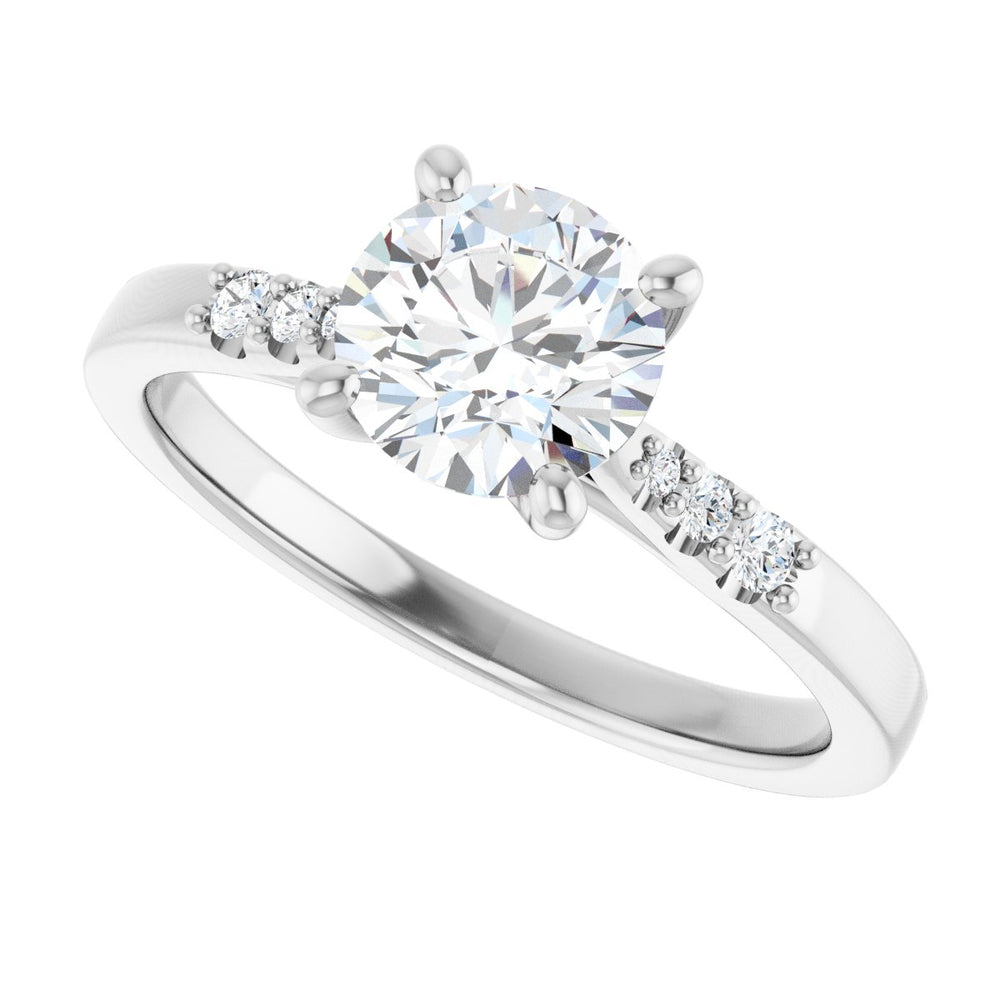 
                  
                    14K White Round 1 ct Engagement Ring
                  
                
