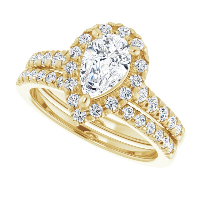 
                  
                    14K Yellow Pear 9/10 ct French-Set Engagement Ring
                  
                
