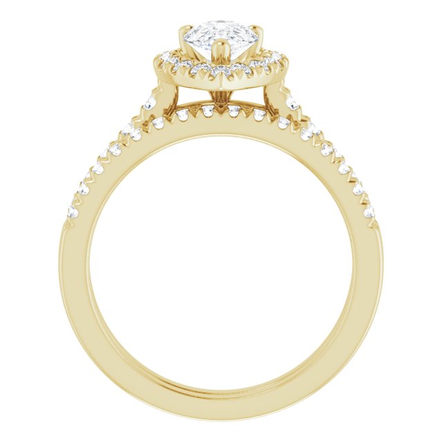 
                  
                    14K Yellow Pear 9/10 ct French-Set Engagement Ring
                  
                