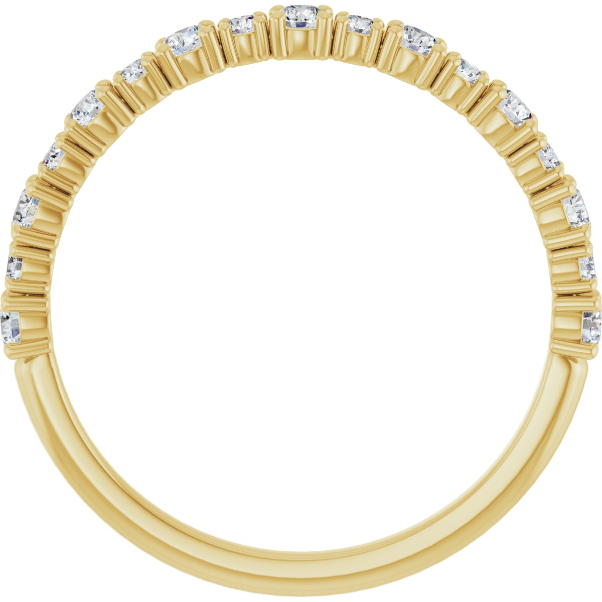 Approx. 3/8 CTW Lab-Grown Diamond Anniversary Band in 14K Yellow Gold, view 2