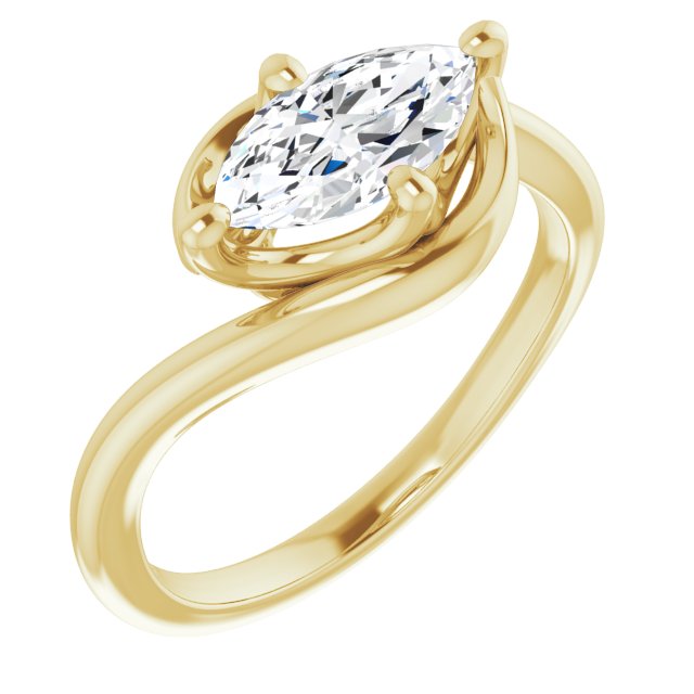 14K Yellow  10x5 mm Marquise Ring Mounting