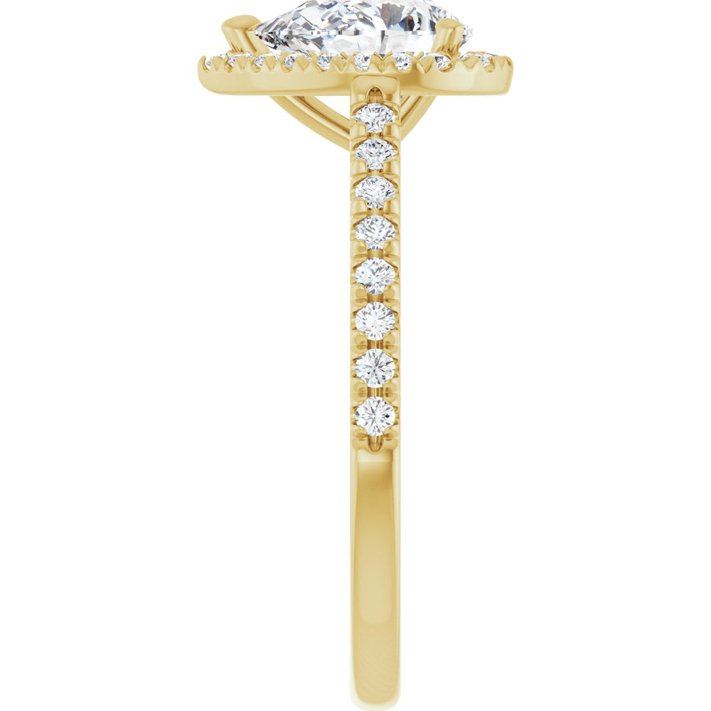 
                  
                    14K Yellow Pear 9/10 ct French-Set Engagement Ring
                  
                