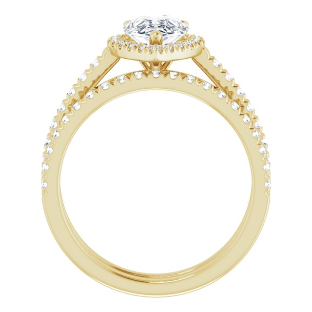 
                  
                    14K Yellow Pear 9/10 ct French-Set Engagement Ring
                  
                