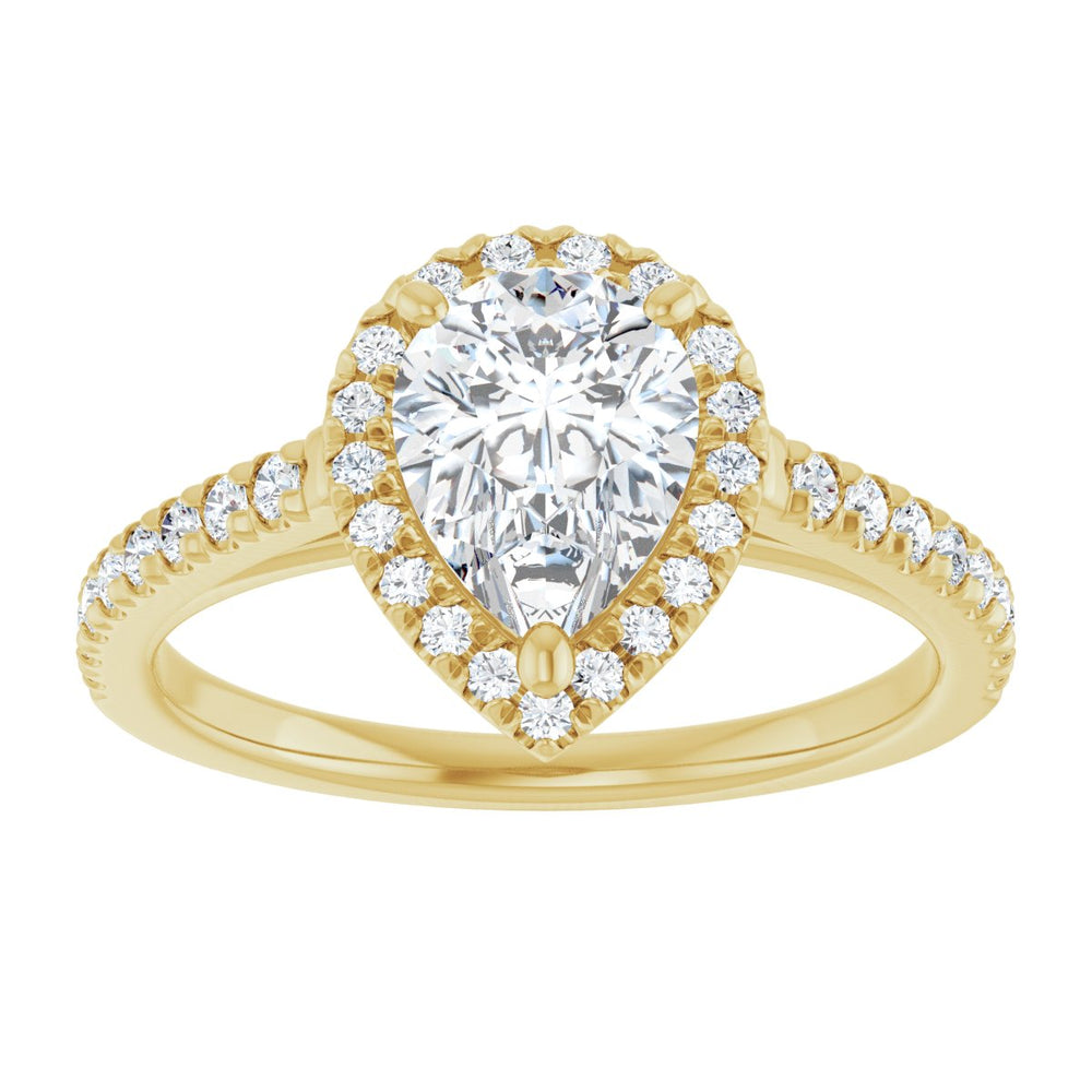 
                  
                    14K Yellow Pear 9/10 ct French-Set Engagement Ring
                  
                