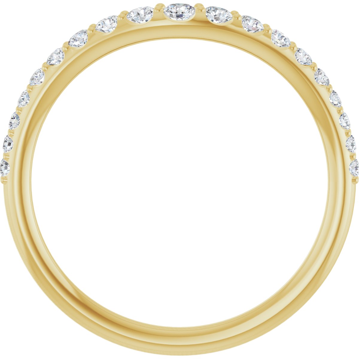 14K Yellow Gold 1/3 CTW Natural Diamond Graduated Contour Band