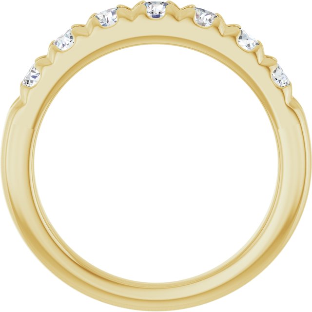 Approx. 7/8 CTW Lab-Grown Diamond Seven-Stone Anniversary Band in 14K Yellow Gold, view 2