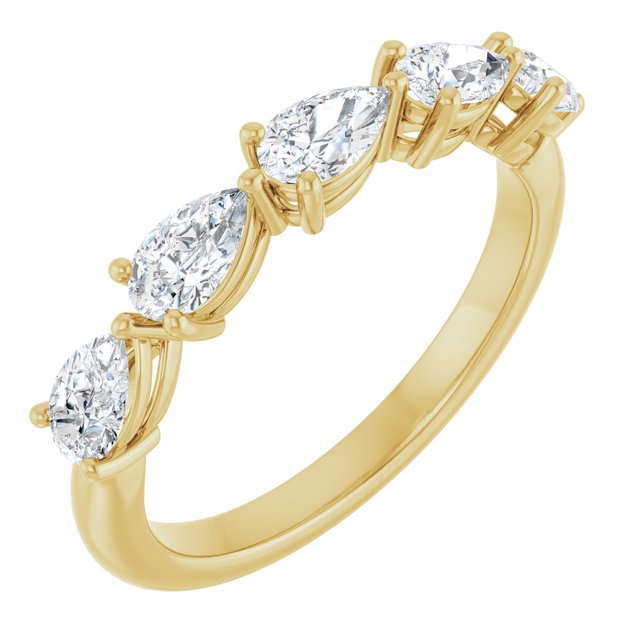 14K Yellow 1 CTW Natural Diamond Anniversary Band