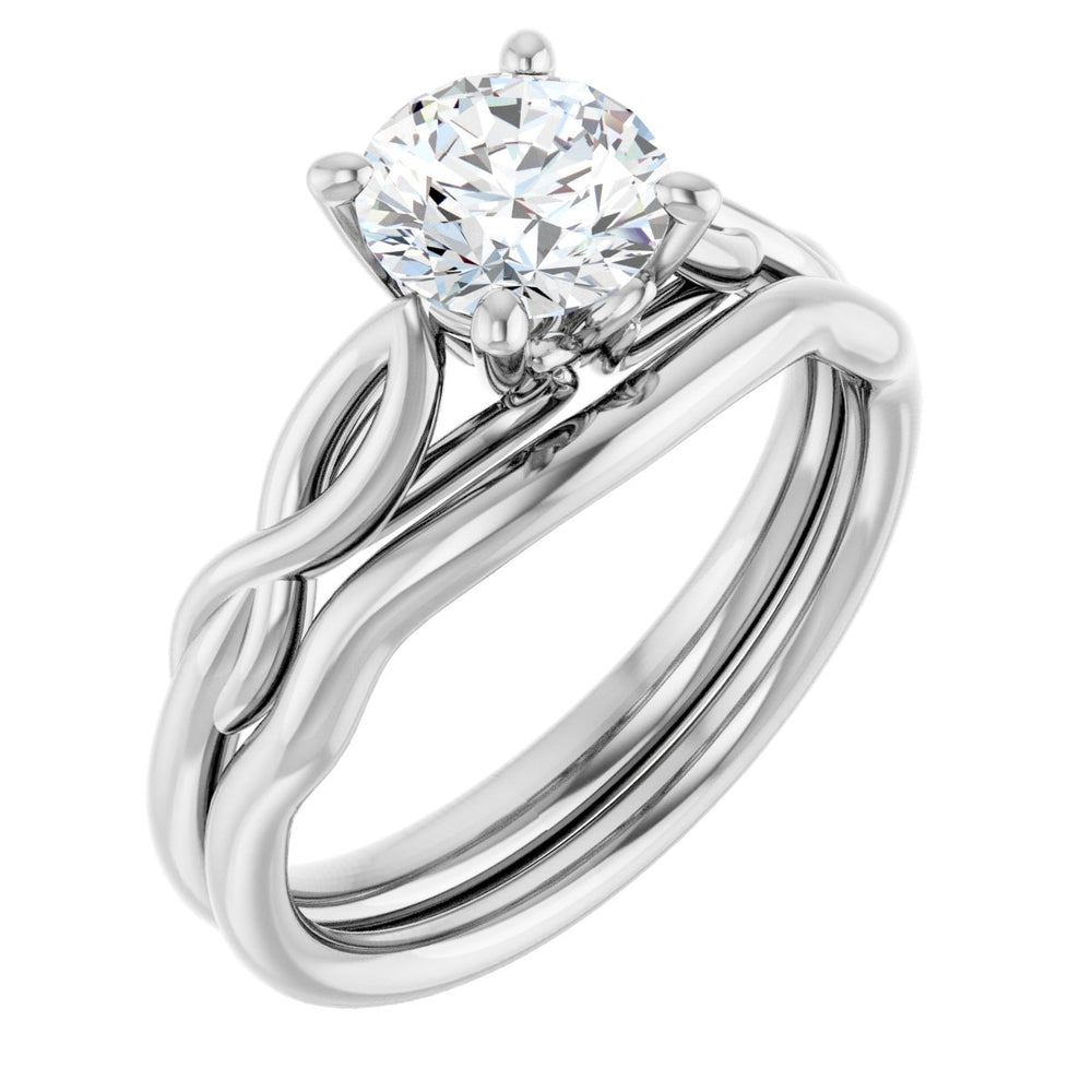 
                  
                    14K White Round 1 ct Engagement Ring
                  
                