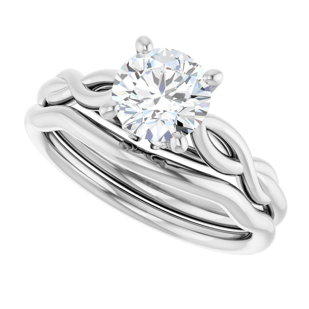 
                  
                    14K White Round 1 ct Engagement Ring
                  
                