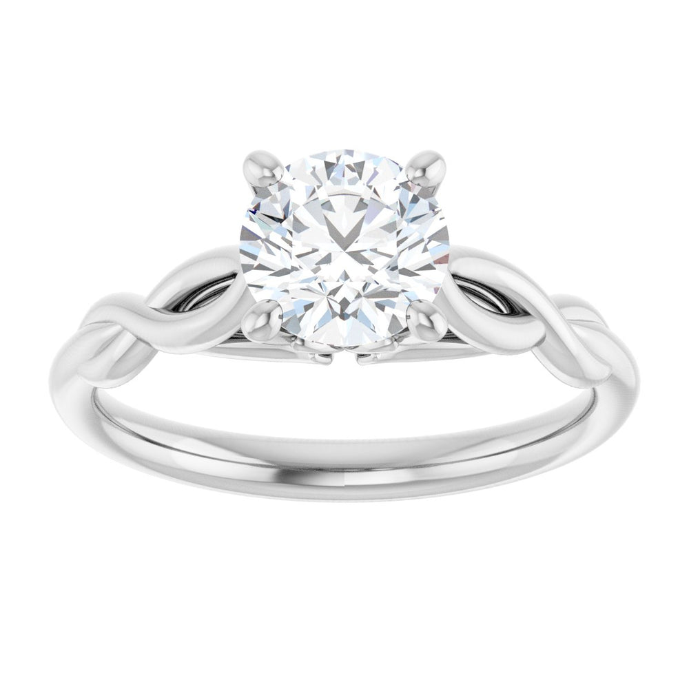 
                  
                    14K White Round 1 ct Engagement Ring
                  
                