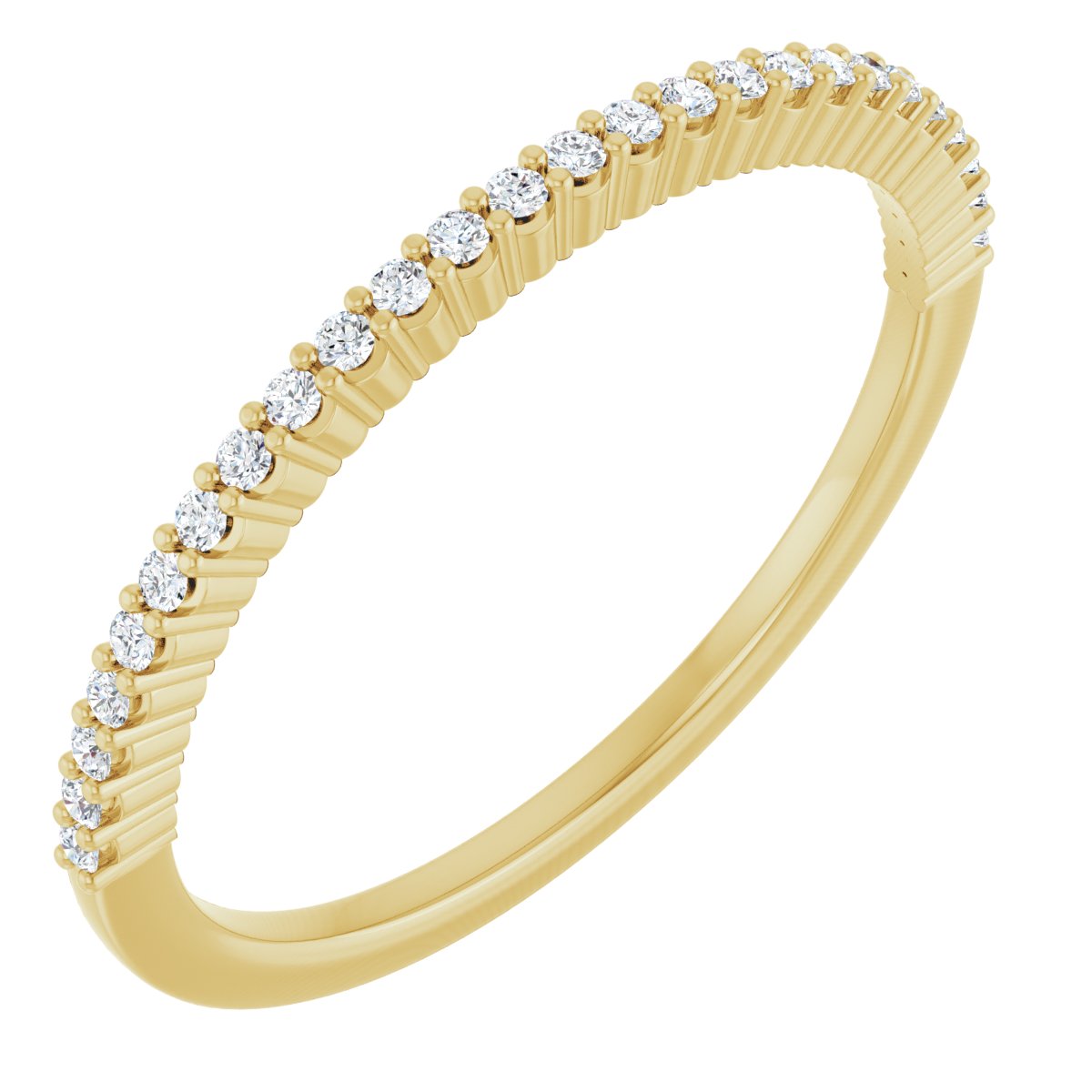 14K Yellow Gold 1/10 CTW Natural Diamond Anniversary Band