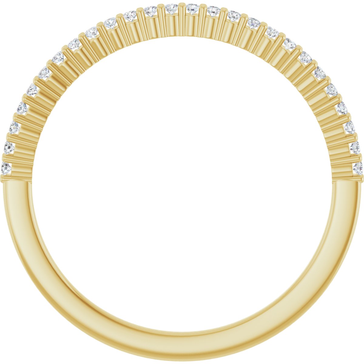 14K Yellow Gold 1/10 CTW Natural Diamond Anniversary Band