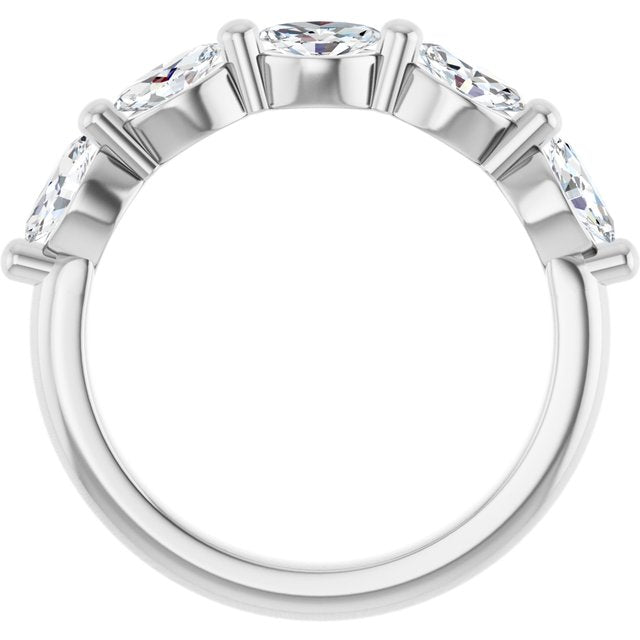 14K White 1 CTW Lab-Grown Diamond Anniversary Band