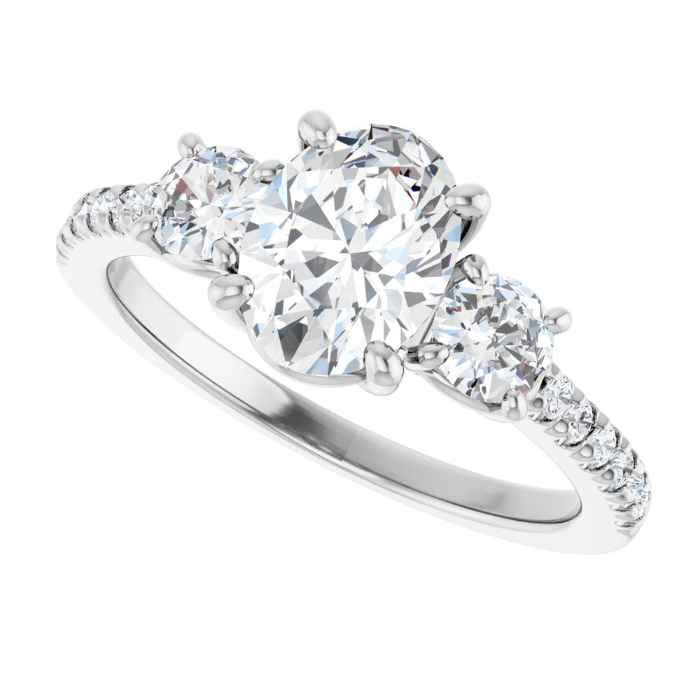 
                  
                    14K White Oval 1 ct Engagement Ring
                  
                