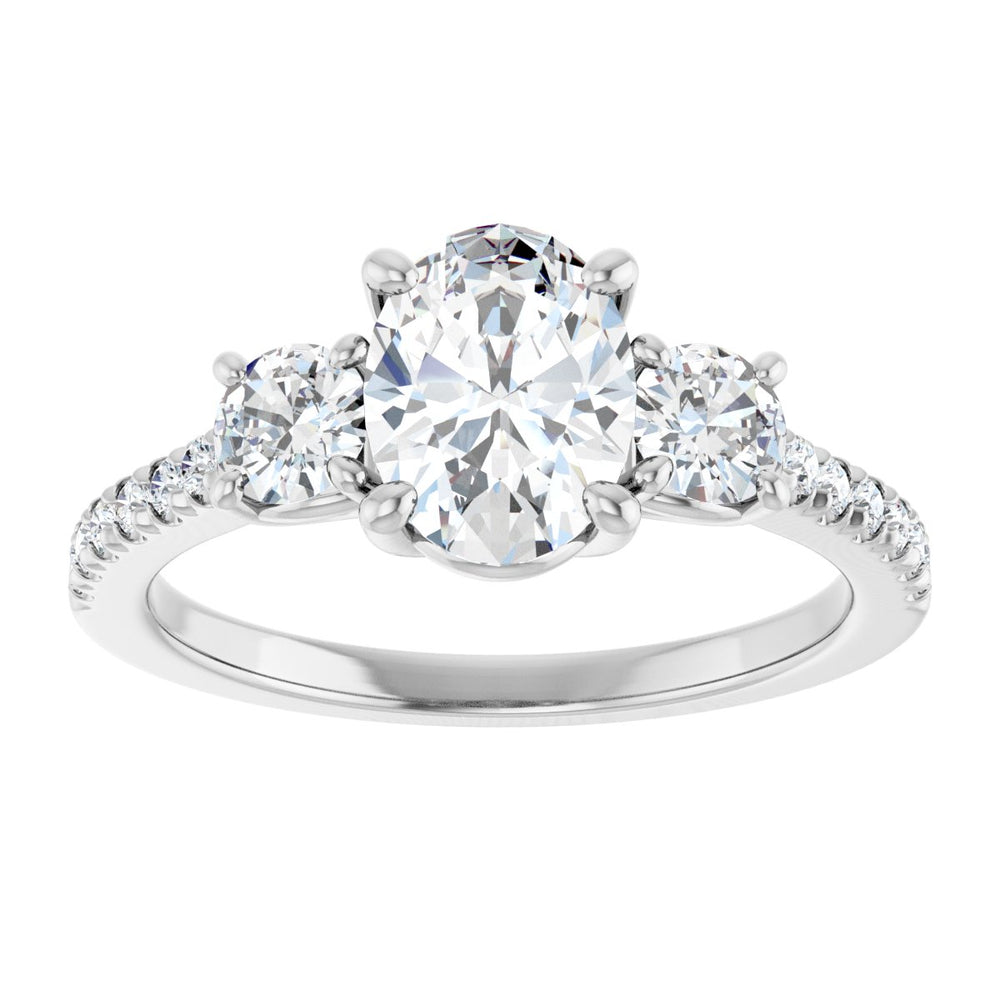 
                  
                    14K White Oval 1 ct Engagement Ring
                  
                