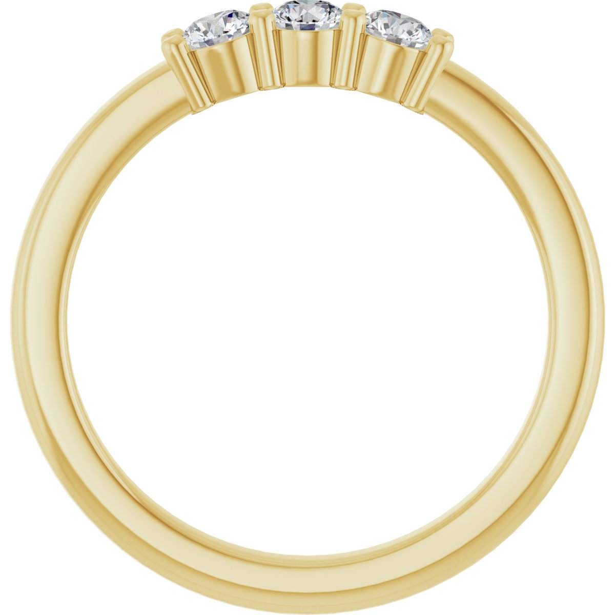 1/4 ctw Lab-Grown Diamond Anniversary Band, 14K Yellow Gold — view 2