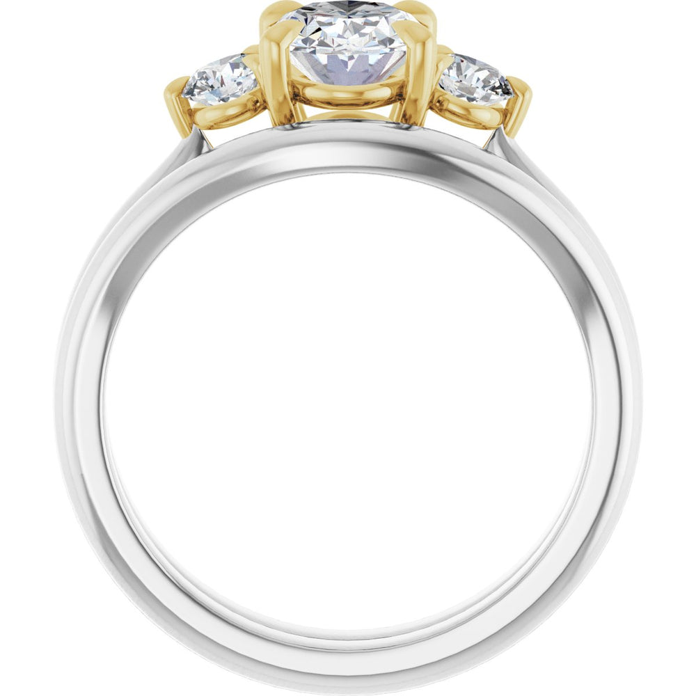 
                  
                    14K White/Yellow Oval 1 ct Engagement Ring
                  
                