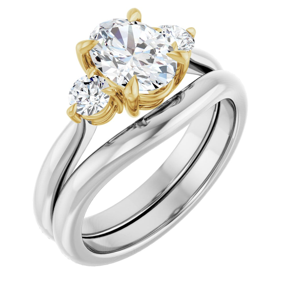 
                  
                    14K White/Yellow Oval 1 ct Engagement Ring
                  
                