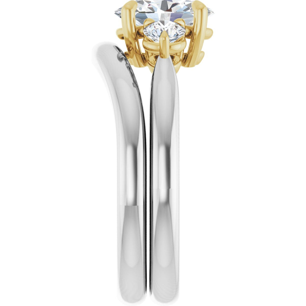 
                  
                    14K White/Yellow Oval 1 ct Engagement Ring
                  
                