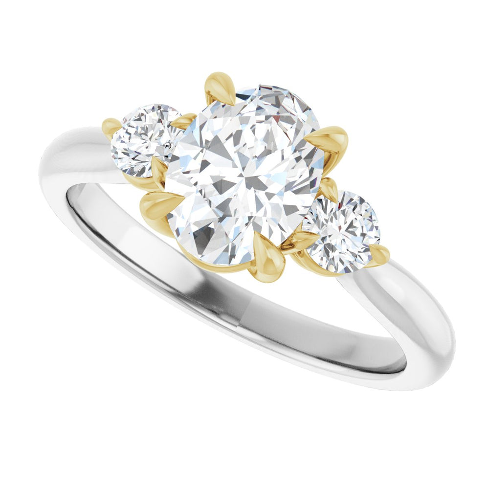 
                  
                    14K White/Yellow Oval 1 ct Engagement Ring
                  
                