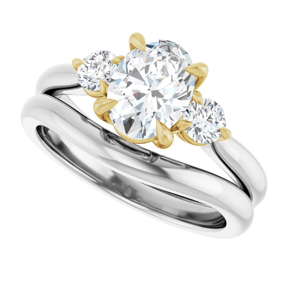
                  
                    14K White/Yellow Oval 1 ct Engagement Ring
                  
                