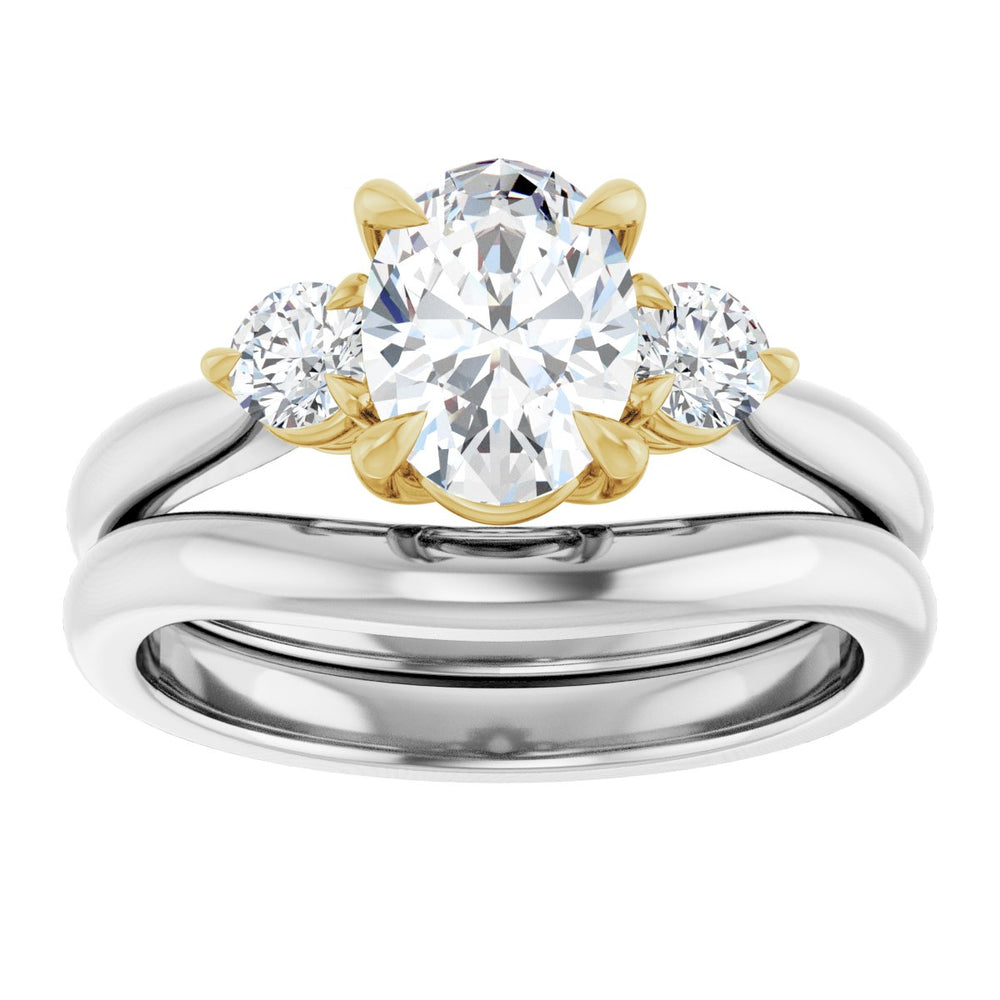 
                  
                    14K White/Yellow Oval 1 ct Engagement Ring
                  
                